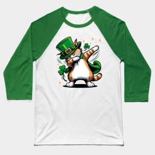 St. Patrick's Dabbing Ginger Cat Tee | Festive Irish Kitty Apparel Baseball T-Shirt